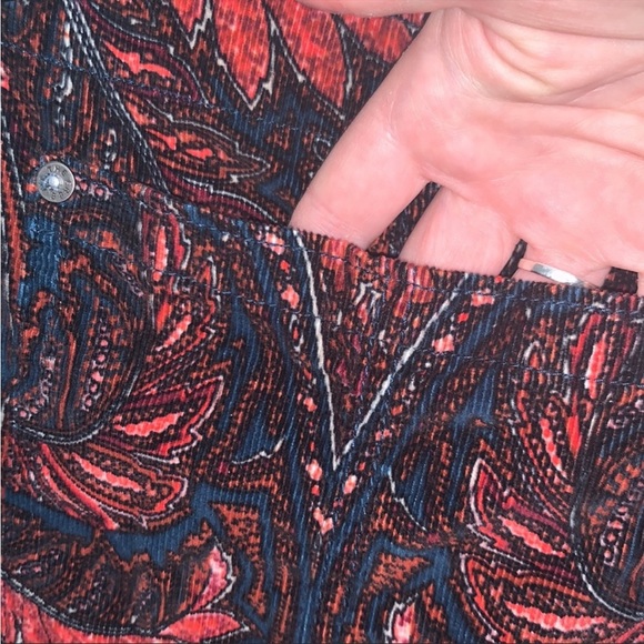 Free People Paisley Corduroy Overalls - Picture 6 of 8